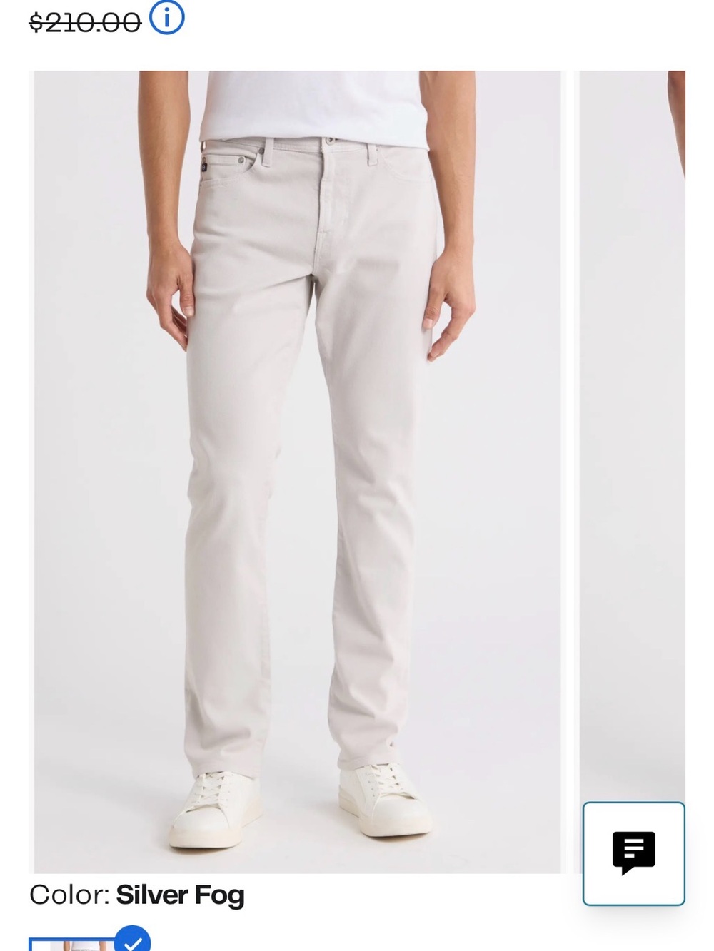 Ag Adriano Goldschmied Silver Fog Straight Jeans